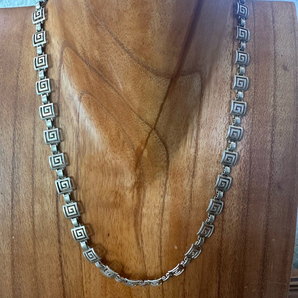 Vintage sterling silver Geometric Necklace
